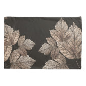 Donkerbruine en bronzen bladeren Rustic Glam Herfs Kussensloop (Achterkant)