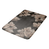 Donkerbruine en bronzen bladeren rustieke herfst g badmat (Gekanteld)
