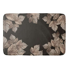 Donkerbruine en bronzen bladeren rustieke herfst g badmat