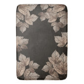 Donkerbruine en bronzen bladeren rustieke herfst g badmat (Voorkant Verticaal)