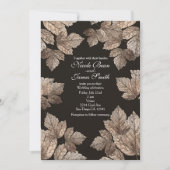 Donkerbruine en bronzen bladeren rustieke herfst u kaart (Voorkant)