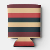  donkerbruine en groene strepen blikjeskoeler (Achterkant)