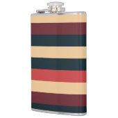 donkerbruine en groene strepen heupfles (Links)