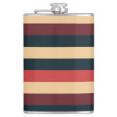 donkerbruine en groene strepen heupfles (Voorkant)