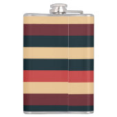 donkerbruine en groene strepen heupfles (Achterkant)