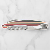 donkerbruine en groene strepen kurkentrekker (Achterkant)