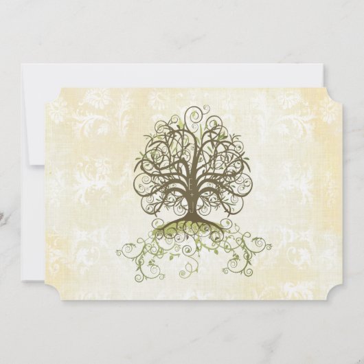   donkerbruine en Moss Green Swirl Kaart (Achterkant)