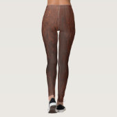 Donkerbruine Faux Wood Leggings (Achterkant)