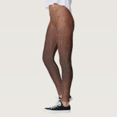 Donkerbruine Faux Wood Leggings (Links)