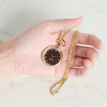 Donkerbruine gouden monogrammed vrouwen Ketting ho