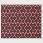 Donkerbruine hete roze Marokkaanse #4 Cadeaupapier (Vlak)
