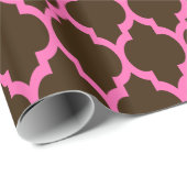 Donkerbruine hete roze Marokkaanse #4 Cadeaupapier (Rol Hoek)