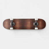Donkerbruine houten textuur persoonlijk skateboard (Horizontaal)