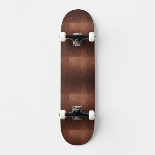 Donkerbruine houten textuur persoonlijk skateboard (Voorkant)