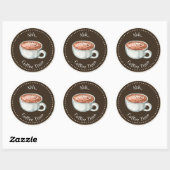 Donkerbruine koffie Sticker (Vel)