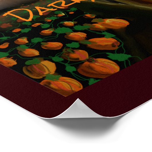 Donkerbruine koude feelings Acrylschildernajaar Poster (Hoek)