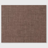 Donkerbruine linnen  cadeaupapier (Vlak)