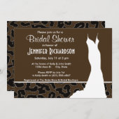 Donkerbruine luipaarddierenprint; gepersonaliseerd kaart (Voorkant / Achterkant)