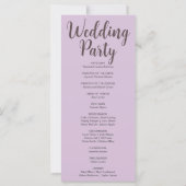 Donkerbruine maanfasen Paarse huwelijksprogramma (Achterkant)