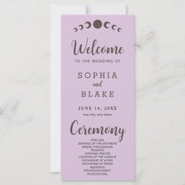 Donkerbruine maanfasen Paarse huwelijksprogramma