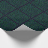 Donkerbruine marinesolf Blauwe Groene Floral Wrapp Cadeaupapier (Hoek)