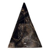 Donkerbruine marmeren gouden aderen feesthoedjes (Rechts)