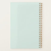 Donkerbruine micro bloem sage groen planner (Achterkant)