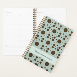 Donkerbruine micro bloem sage groen planner