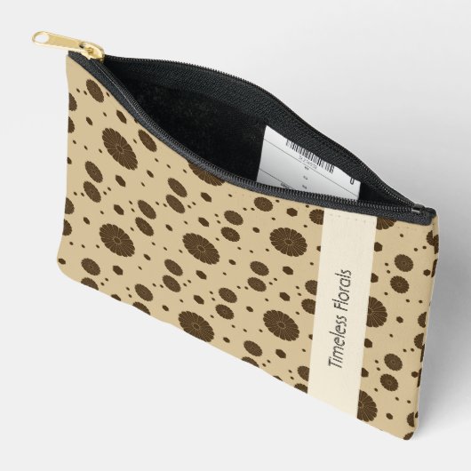 Donkerbruine micro bloemenzand etui (Open)
