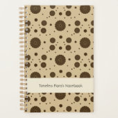 Donkerbruine micro bloemenzand planner (Voorkant)