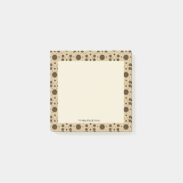 Donkerbruine micro bloemenzand post-it® notes