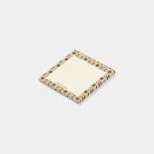 Donkerbruine micro bloemenzand post-it® notes (Schuin)