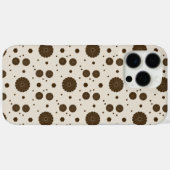 Donkerbruine Micro Bloemige Beige Case-Mate iPhone Case (Achterkant (horizontaal))