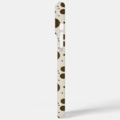 Donkerbruine Micro Bloemige Beige Case-Mate iPhone Case (Achterkant / Links)