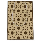 Donkerbruine micro bloemzand medium cadeauzakje (Voorkant)
