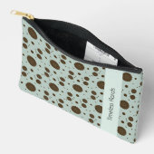 Donkerbruine Micro Floral Sage Groen Etui (Open)