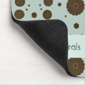 Donkerbruine Micro Floral Sage Groen Muismat (Hoek)