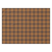 Donkerbruine oranje tartan plaid tafelkleed (Voorkant (Horizontaal))