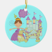 Donkerbruine Prinses Keramisch Ornament (Voorkant)