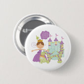 Donkerbruine Prinses Ronde Button 5,7 Cm (Voorkant /achterkant)