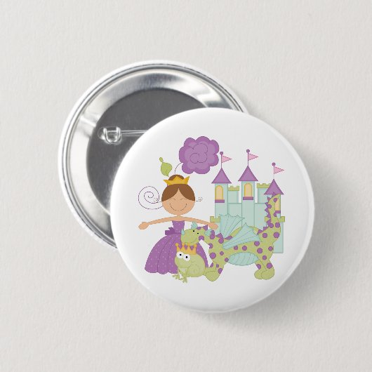 Donkerbruine Prinses Ronde Button 5,7 Cm (Voorkant /achterkant)