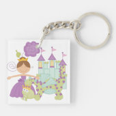 Donkerbruine Prinses Sleutelhanger (Achterkant)