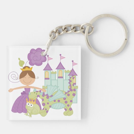 Donkerbruine Prinses Sleutelhanger (Achterkant)