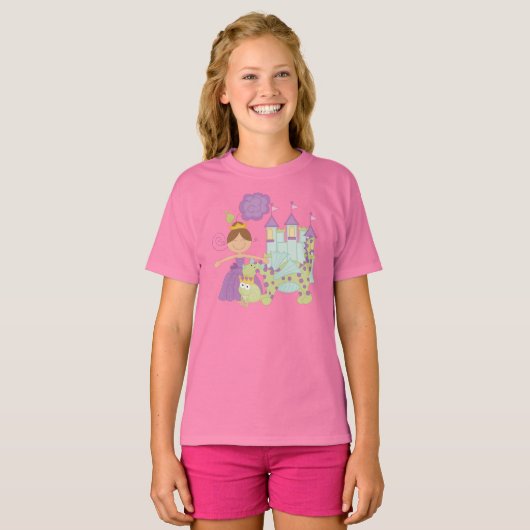Donkerbruine Prinses T-shirt (Voorkant volledig)