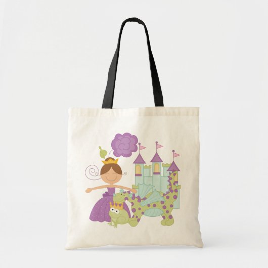 Donkerbruine Prinses Tote Bag (Voorkant)