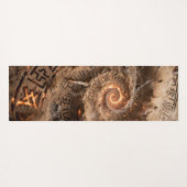 Donkerbruine runen wervelden en verstrengeld yogamat (Achterkant (horizontaal))