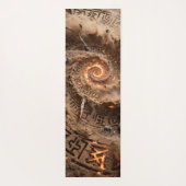 Donkerbruine runen wervelden en verstrengeld yogamat (Achterkant)