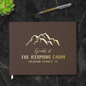Donkerbruine Rustic Mountain Topjes Cabin Gastenboek