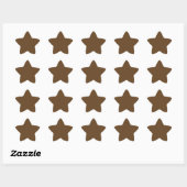 Donkerbruine Star Sticker (Vel)