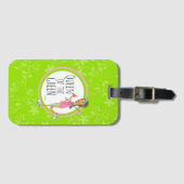 Donkerbruine Verticale Koningin van Green Bagagelabel (Voorkant (horizontaal))